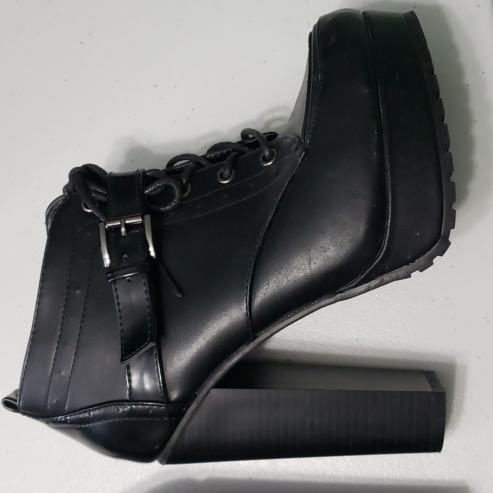 LEILA STONE black high shoes - Picture 8 of 15